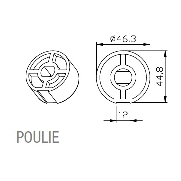 Adaptateur rond 50x1,5mm