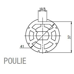 Roue pour tube Ø43