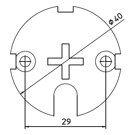 Plaque empreinte croix