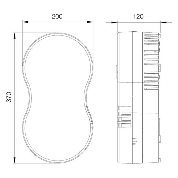 Ventilation double flux tubulaire, rendement 75%, 25/45 m3/h, D150mm, long 430mm. (ECOROOM 150/430)