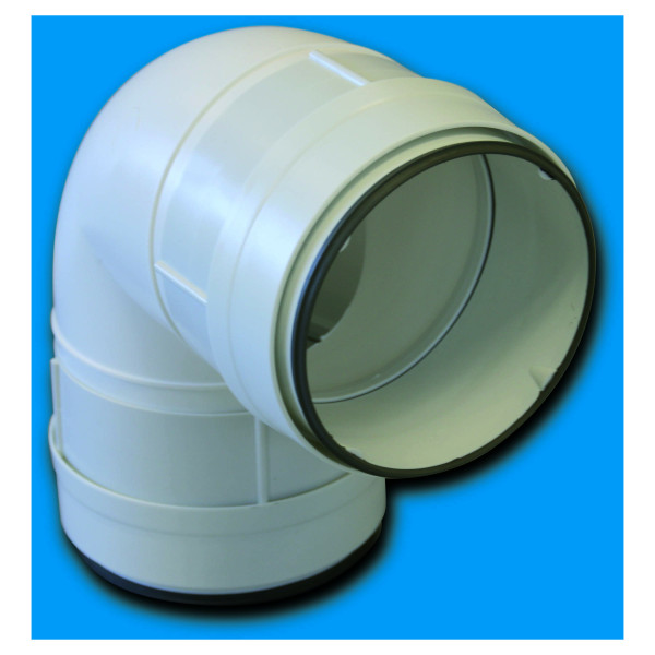 Coude 90° circulaire PVC rigide à joints d'étanchéité diamètre 100 mm, TUBPLA. (CDCV 100)