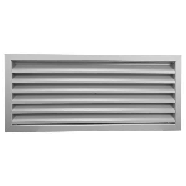 Grille extérieure de soufflage/reprise, alu, 230 à 450 m3/h, D 200 x 200 mm. (GRE 200x200/25)