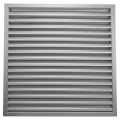 Grille extérieure de soufflage/reprise, alu, 140 à 260 m3/h, D 150 x 150 mm. (GRE 150x150/25)