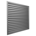 Grille extérieure de soufflage/reprise, alu, 140 à 260 m3/h, D 150 x 150 mm. (GRE 150x150/25)