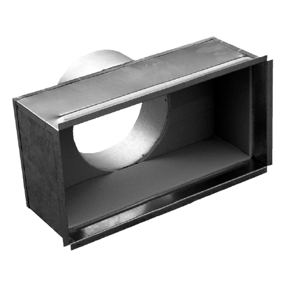 PLENUM ACIER RACCORD ARRIERE ISOLE POUR GRILLE GAO GAF GRM GLF GRE PER 500X500. (PGRI 500X500)