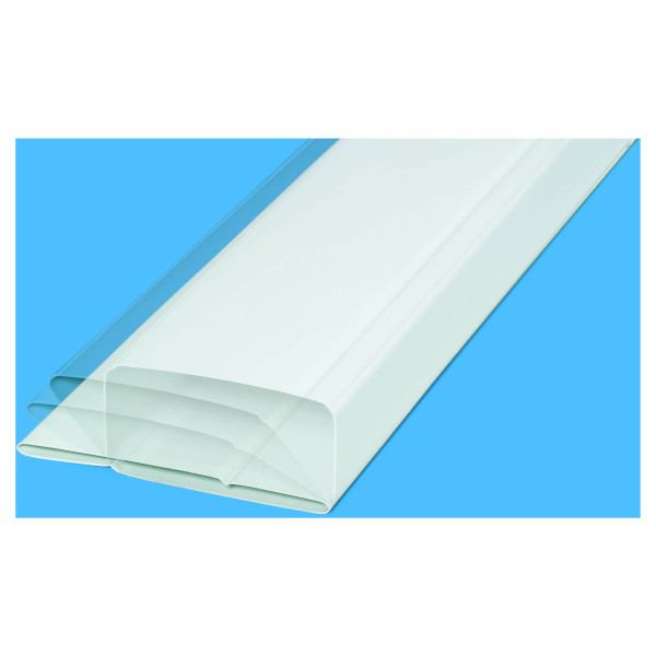 Conduit rectangulaire PVC rigide 55 x 220 mm, équivalent D 125 mm, long 3 m. (TPL 125/3)