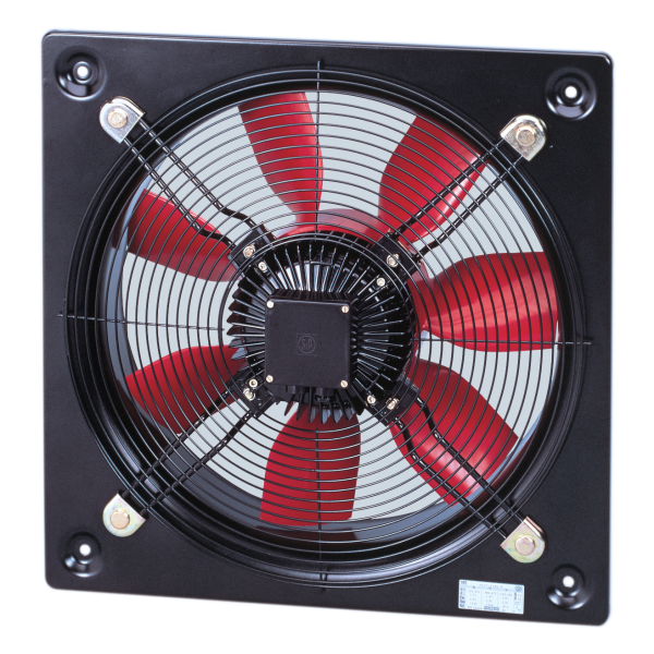 Ventilateur mural, hélice alu, 3 240 m3/h, 2 pôles, monophasé 230V, D 315 mm. (HCBB/2-315/H E70 SAV)