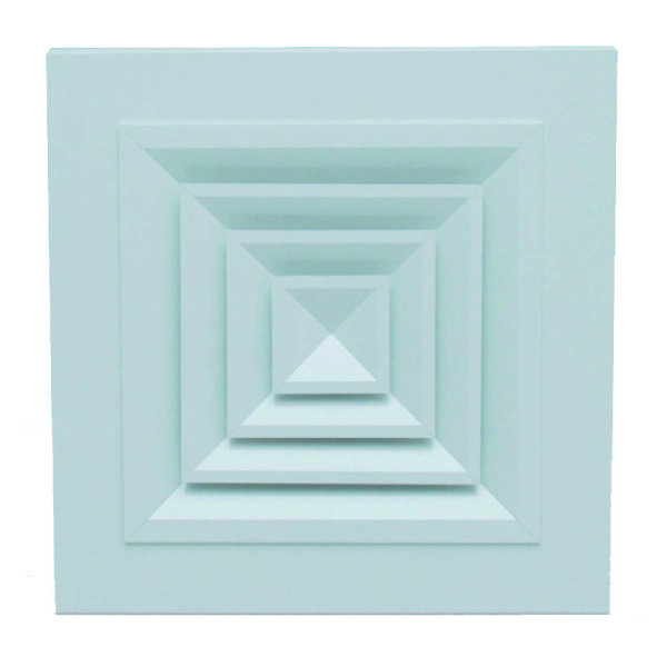 Diffuseur carré, blanc, 4 directions, raccordement D355 mm. (DPC 4 450)