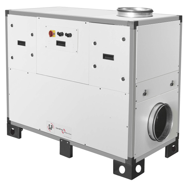 Centrale double flux THR 93% vert gauche 1200 m3/h, PRO-REG, batterie électrique. (CADB HE DI 12 LV PRO-REG)