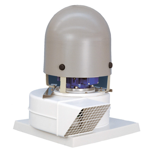 Tourelle centrifuge polypropylène spécial anti-corrosion 2400 m3/h tri 230V/400V. (TMPT/4-24-0,55)
