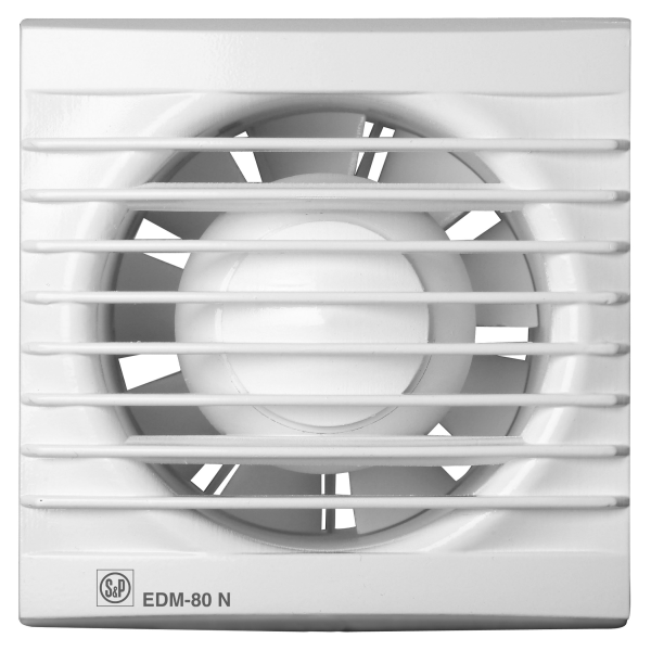 Aérateur standard petites dimensions, grille longue, 80 m3/h, tempo fixe, D100mm. (EDM 80 LR)