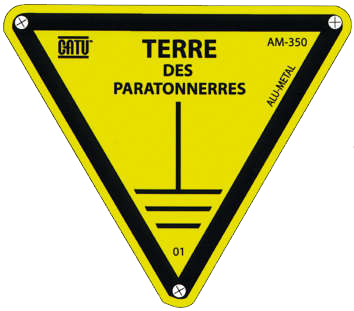 Triangle alu "terre paratonnerre" 100 mm