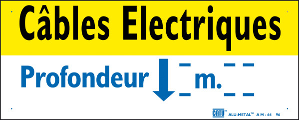 Plaque alumetal "cables electriques"    