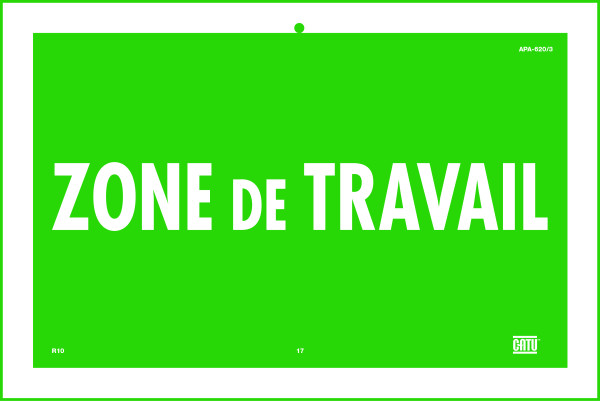 Plaque plast et magne zone de travail   