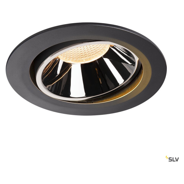 Numinos, encastré de plafond intérieur, 40°, noir/chrome, led, 2700k, orientable