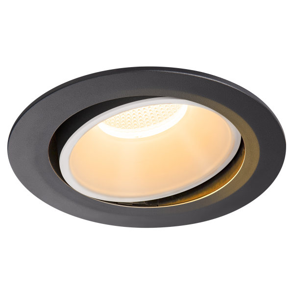 Numinos, encastré de plafond intérieur, 55°, noir/blanc, led, 2700k, orientable