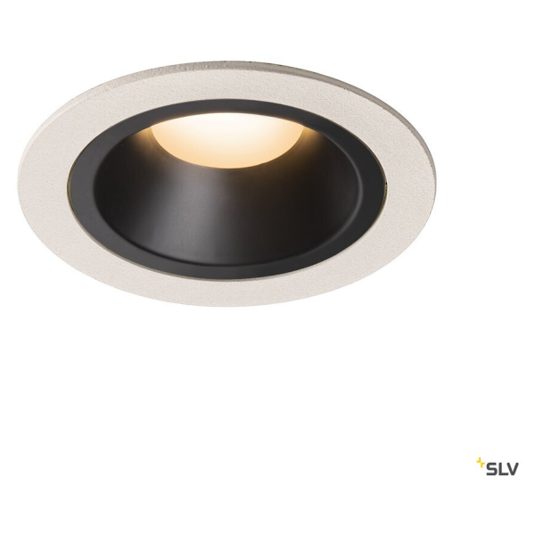 Numinos, encastré de plafond intérieur, 55°, blanc/noir, led, 2700k