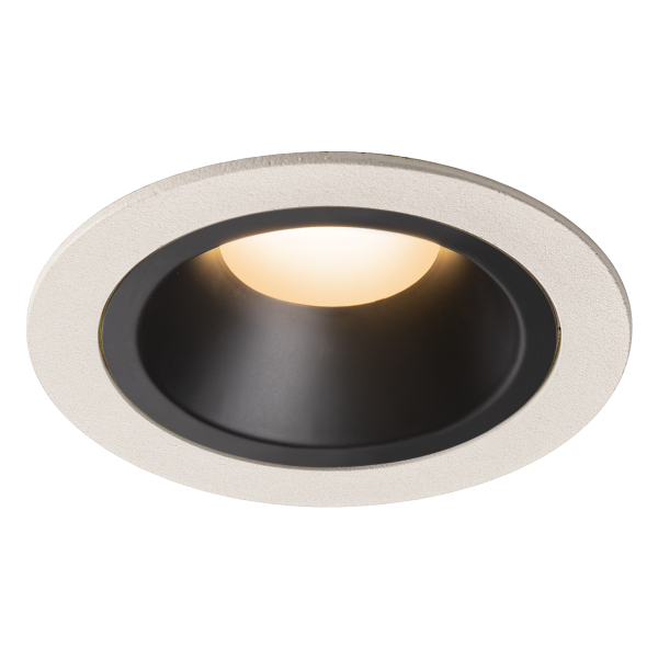 Numinos, encastré de plafond intérieur, 55°, blanc/noir, led, 2700k