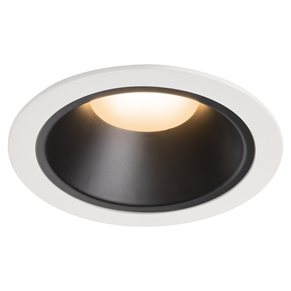 Numinos, encastré de plafond intérieur, 20°, blanc/noir, led, 2700k