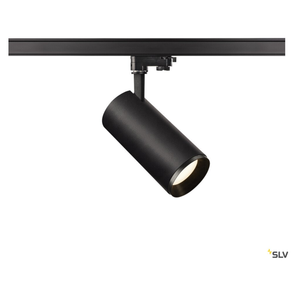 Numinos, spot pour rail 3 allumages, intérieur, 60°, noir, led, 28w, 4000k, variable triac