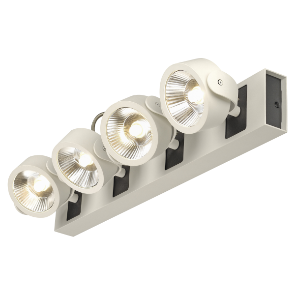 SLV by Declic KALU LED 4 applique/plafonnier, blanc/noir, LED 60W, 3000K, 60°