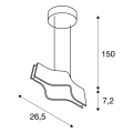 SLV by Declic WAVE 25 LED suspension, noir, 2000K-3000K Dim to Warm