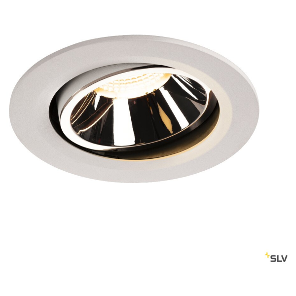 Numinos, encastré de plafond intérieur, 55°, blanc/chrome, led, 3000k, orientable