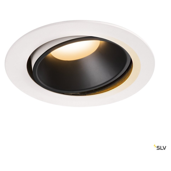 Numinos, encastré de plafond intérieur, 40°, blanc/noir, led, 2700k, orientable