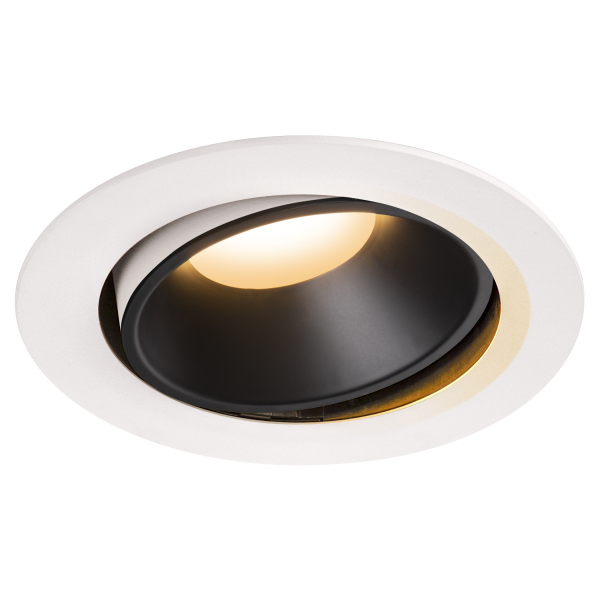 Numinos, encastré de plafond intérieur, 40°, blanc/noir, led, 2700k, orientable