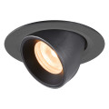 Numinos® gimble xs, encastré de plafond intérieur, 40°, noir, led, 7w, 2700k