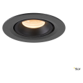 Numinos® gimble xs, encastré de plafond intérieur, 40°, noir, led, 7w, 2700k