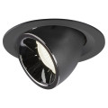 Numinos® gimble m, encastré de plafond intérieur, 55°, noir/chrome, led, 17,5w, 4000k