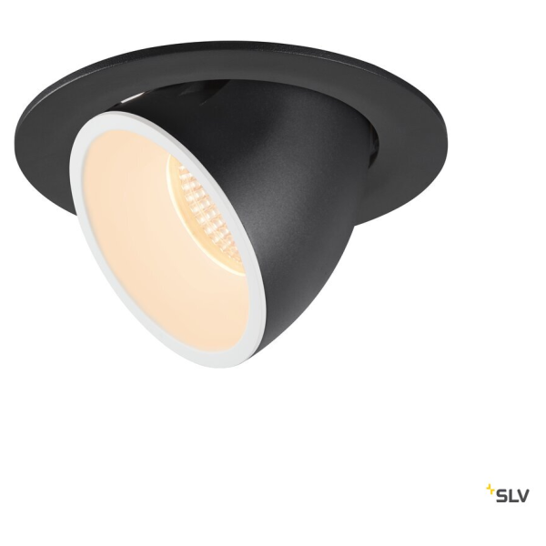 Numinos® gimble l, encastré de plafond intérieur, 40°, noir/blanc, led, 25,4w, 2700k