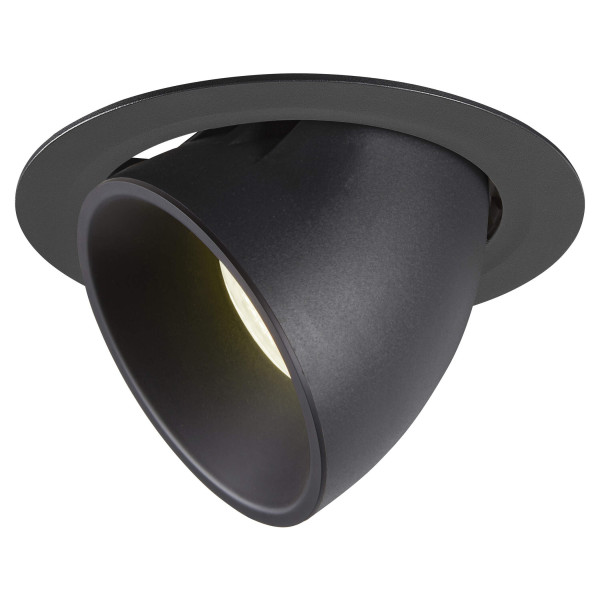 Numinos® gimble xl, encastré de plafond intérieur, 40°, noir, led, 37,4w, 4000k