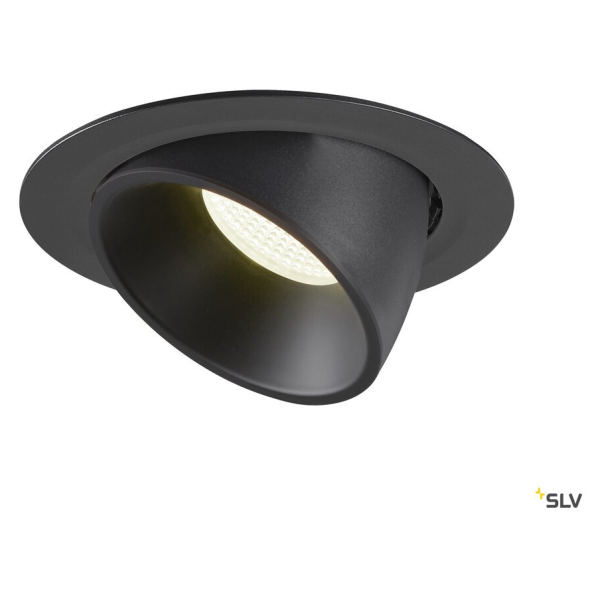 Numinos® gimble xl, encastré de plafond intérieur, 40°, noir, led, 37,4w, 4000k