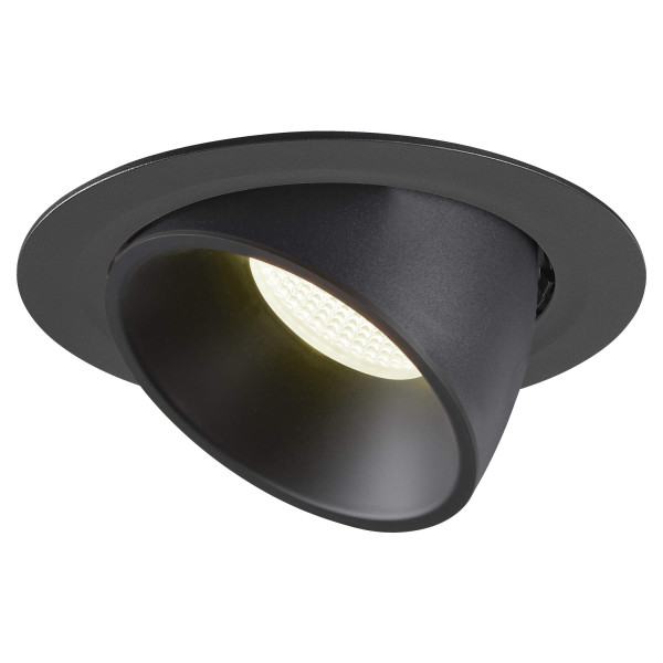 Numinos® gimble xl, encastré de plafond intérieur, 40°, noir, led, 37,4w, 4000k