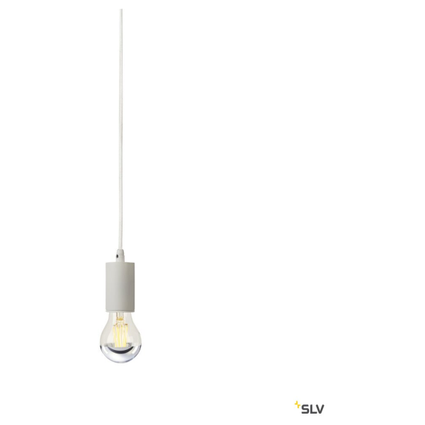 Fitu e27 suspension. ronde. blanche. e27. max. 60w. câble de 2.5m