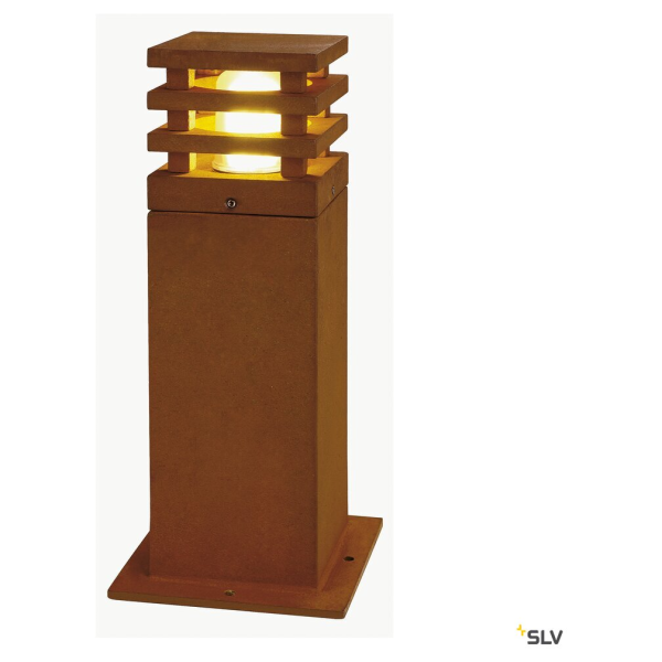 Rusty led 40 carre. borne. fonte rouillée. led 3000k. ip55