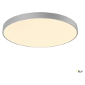 Medo 90 corona, plafonnier intérieur, rond, gris argent, led, 78w, 3000k/4000k, variable dali