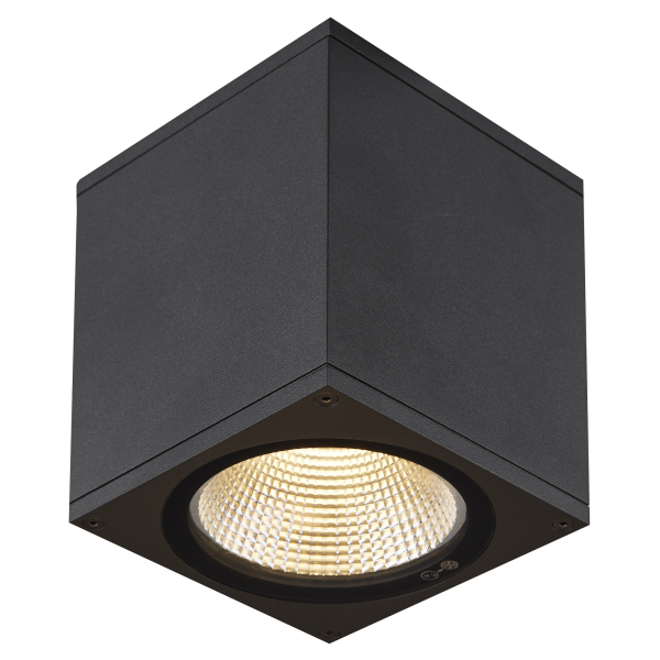 Enola, plafonnier extérieur, carré, m, anthracite, led, 10w, 3000k/4000k, ip65