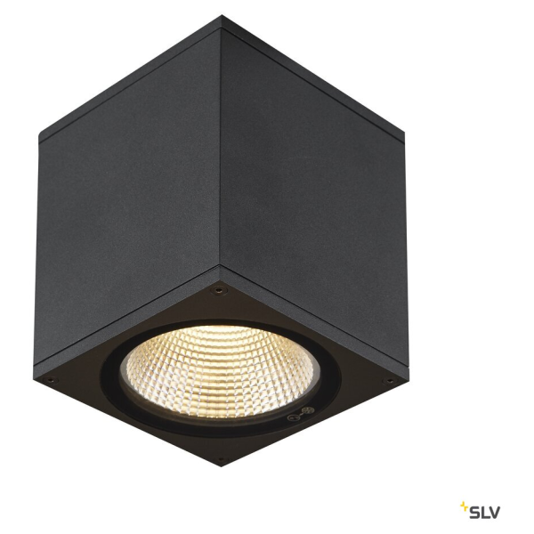 Enola, plafonnier extérieur, carré, m, anthracite, led, 10w, 3000k/4000k, ip65