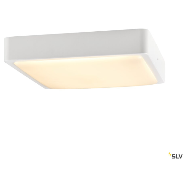 Ainos, applique et plafonnier extérieur, carré, blanc, led, 17w, 3000k/4000k, ip65