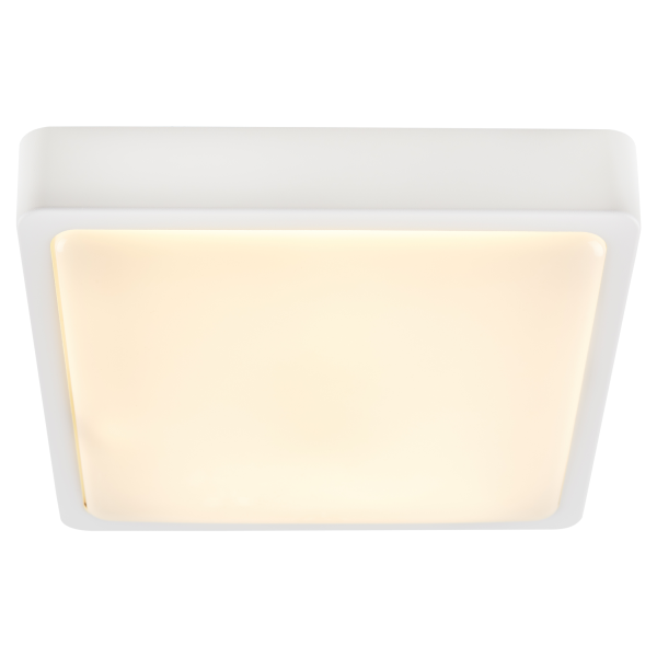 Ainos, applique et plafonnier extérieur, carré, blanc, led, 17w, 3000k/4000k, ip65