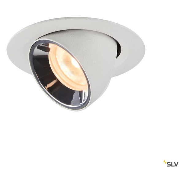 Numinos® gimble xs, encastré de plafond intérieur, 20°, blanc/chrome, led, 7w, 2700k