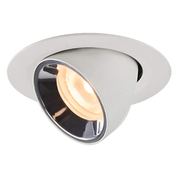 Numinos® gimble xs, encastré de plafond intérieur, 20°, blanc/chrome, led, 7w, 2700k