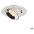 Numinos® gimble xs, encastré de plafond intérieur, 20°, blanc/chrome, led, 7w, 2700k