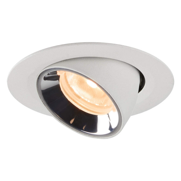 Numinos® gimble xs, encastré de plafond intérieur, 20°, blanc/chrome, led, 7w, 2700k