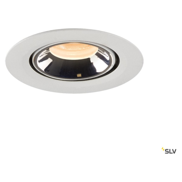 Numinos® gimble xs, encastré de plafond intérieur, 20°, blanc/chrome, led, 7w, 2700k