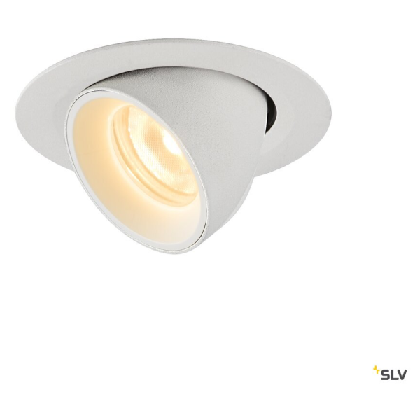 Numinos® gimble xs, encastré de plafond intérieur, 20°, blanc, led, 7w, 3000k