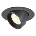 Numinos® gimble xs, encastré de plafond intérieur, 40°, noir, led, 7w, 4000k